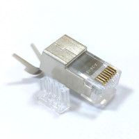 Коннектор RJ45 STP кат. 6A, 50μ, 1.45мм, со вставкой Коннектор RJ45 STP кат. 6A, 50μ, 1.45мм, со вставкой