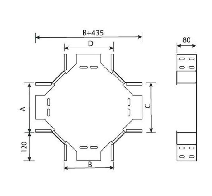 Хрестовина 400х80мм ARDIC оцинкована
