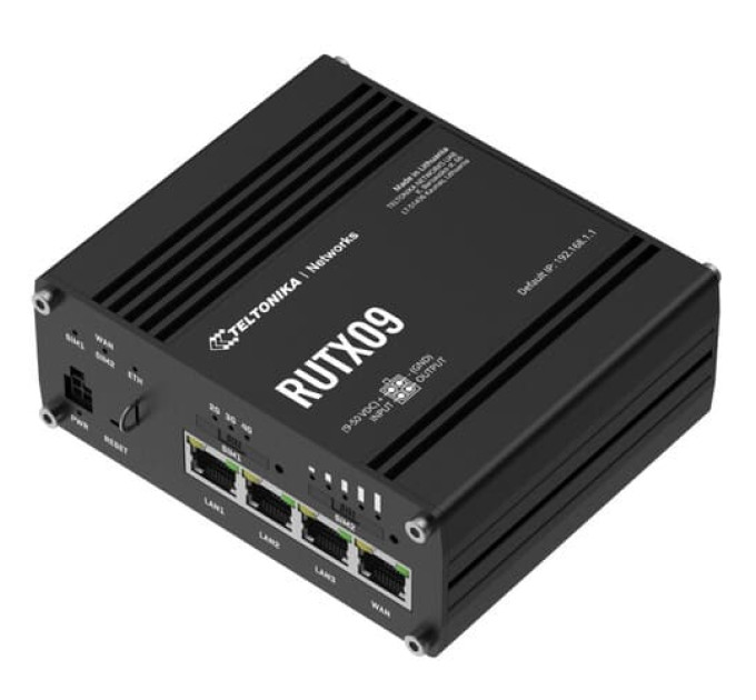 RUTX09 Промышленный сотовый маршрутизатор IoT c 4G LTE Teltonika