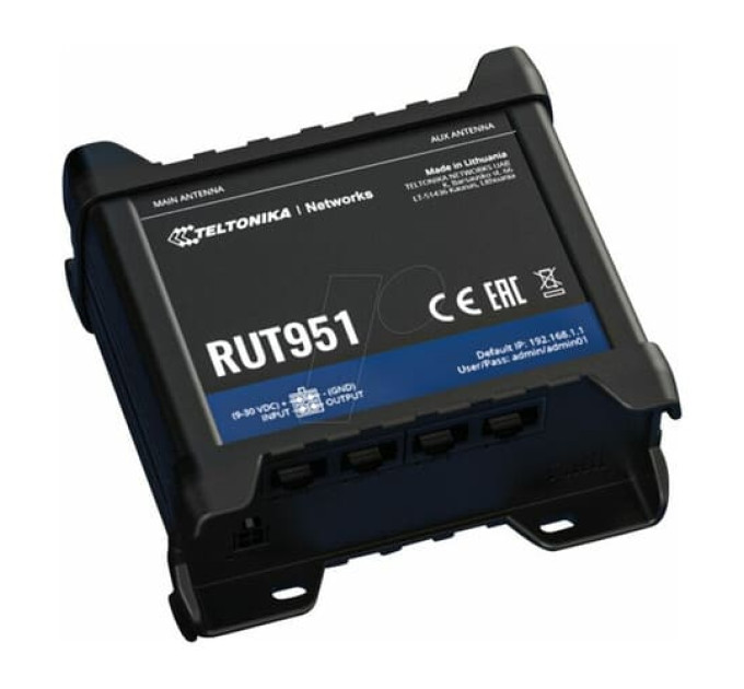 RUT951 Промышленный сотовый маршрутизатор 4G LTE, Wi-Fi, eSIM Teltonika