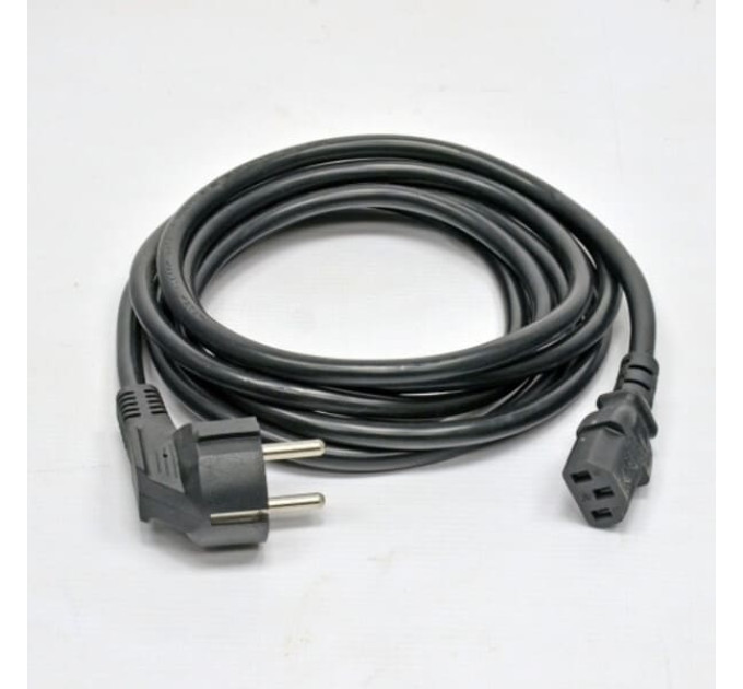 Шнур (кабель) питания с заземлением Kingda IEC 60320 C13/СЕЕ 7/7, 10/230В (3х1,5), длина 5м