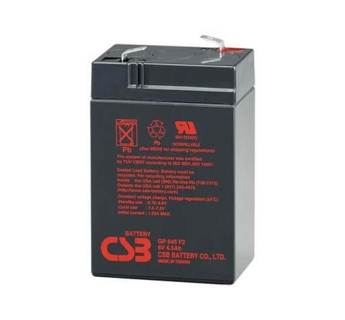 Акамулятор CSB GP 6V, 4,5Ah (GP645)