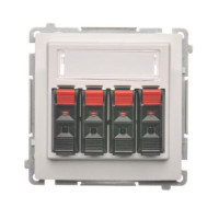 Аудио розетка BASIC 4хDIN нажим.клемники, без рамки, KONTAKT-SIMON Аудио розетка BASIC 4хDIN нажим.клемники, без рамки, KONTAKT-SIMON