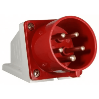 Вилка силова стаціонарна 16А 380В 3P+N+E ІР44 ТТ червона Вилка силова стаціонарна 16А 380В 3P+N+E ІР44 ТТ червона
