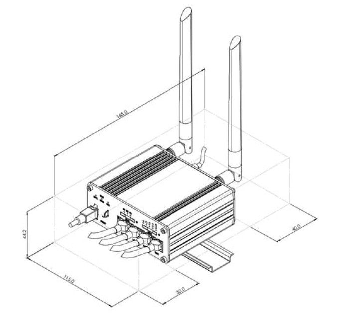 RUTM09 Промышленный 4G LTE-маршрутизатор Teltonika