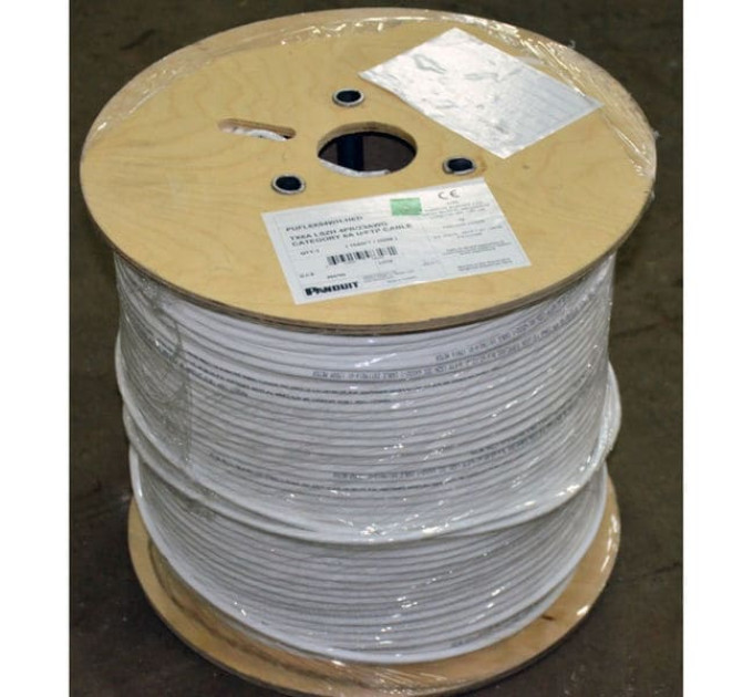 Кабель вита пара Panduit NetKey U/FTP cat. 6a, LSZH, 500 м, білийй