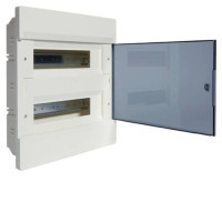 Щиток внутрішній COSMOS на 24 (2х12) мод. з прозорими дверцятами, Hager