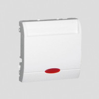 Выключатель карточный BASIC, без рамки, с подсветкой, цвет белый, KONTAKT-SIMON