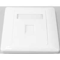 Корпус розетки Pleolan 86х86мм 1 порт, внутренняя со шторкой, цвет белый Корпус розетки Pleolan 86х86мм 1 порт, внутренняя со шторкой, цвет белый