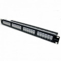 Патч-панель LW 19’’ 1U 24 порта UTP, кат. 6А, з підтримкою