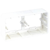 Коробка поверхневого монтажу для рамок K45 на 2xK45 модуль, біла Коробка поверхневого монтажу для рамок K45 на 2xK45 модуль, біла