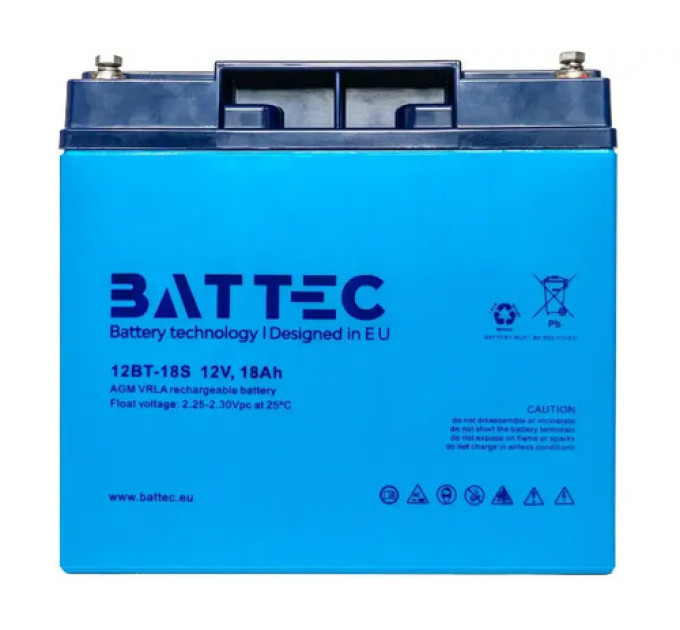 Аккамулятор Battec 12V, 18Ah (12BT-18S)