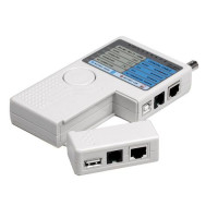 Тестер кабельный Pleolan RJ45/RJ12/BNC/USB (RX1000), светодиодный (кросс.соед.,обрыв, схема соед.)