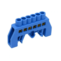 Шина нулевая изолированная ENERGIO на DIN-рейку 6 отв.