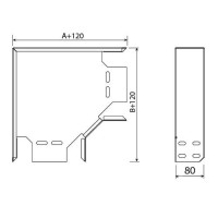 Поворот 90° лотка ARDIC 100х80мм, оцинкованный