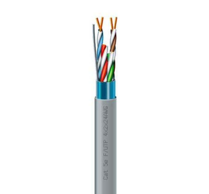 Кабель витая пара ЗЗЦМ F/UTP cat. 5e, PVC, 4х2х24 AWG, (кат 500 м.)