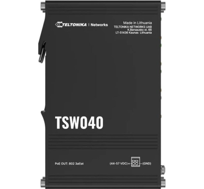 TSW040 8х100Mb Промышленный PoE+ коммутатор на DIN-рейку Teltonika
