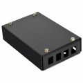 Бокс ВО настінний, 4 SC simplex, пустий, чорний, Україна (UA-FOBS4SCS-B)