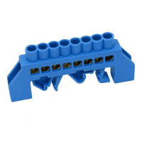 Шина нулевая изолированная ENERGIO на DIN-рейку 8 отв.