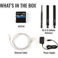 RUT241 Промисловий стільниковий маршрутизатор 4G LTE, Wi-Fi, eSIM Teltonika RUT241 Промисловий стільниковий маршрутизатор 4G LTE, Wi-Fi, eSIM Teltonika