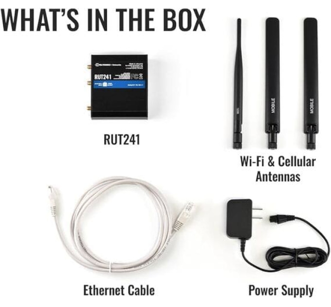 RUT241 Промышленный сотовый маршрутизатор 4G LTE, Wi-Fi, eSIM Teltonika