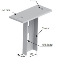 Станина потолочная одинарная, для профиля 41х21мм ARDIC AC-1-1-21