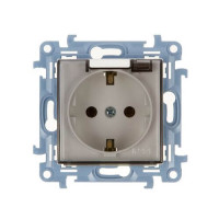 Розетка электрическая, с заземлением, 2К+З, без рамки, с крышкой IP44, цвет белый, SIMON10 Розетка электрическая, с заземлением, 2К+З, без рамки, с крышкой IP44, цвет белый, SIMON10