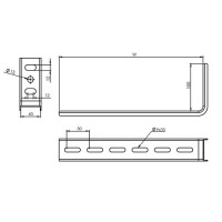 Кронштейн настенный гнутый 110мм/для С-профиля, толщ. 2,00мм ARDIC A9-10