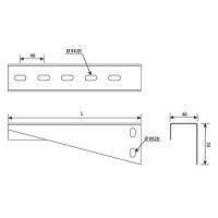 Консоль 200 мм, для профиля 50х30 мм ARDIC A3-3-20
