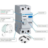ПЗВ Hager In=25A, 2п, тип A, 300мА (CF225J)