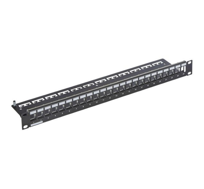 Патч-панель Corning 19’’ 1U STP модульная на 24 порта,черная