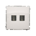 Розетка BASIC подвійна HDMI білий