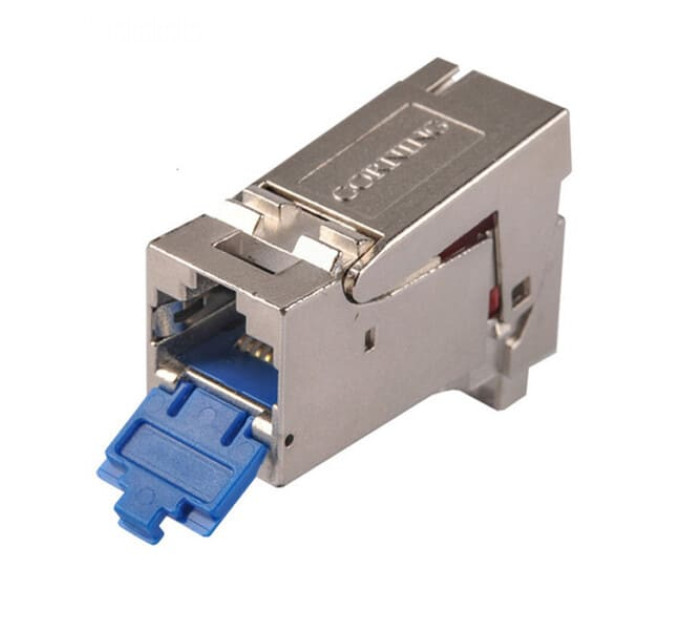 Модуль Corning XS500 STP, RJ45, cat. 6a, toolless, Keystone зі шторкою