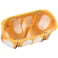 Коробка приладова в г/к 2-кратна, 138х68х50мм жовта, KOPOS KOLIN Коробка приладова в г/к 2-кратна, 138х68х50мм жовта, KOPOS KOLIN