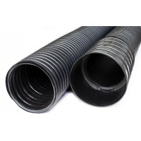 Труба жорстка ПНД двошарова гофр., д.160мм, KOPODUR чорна (по 6м)