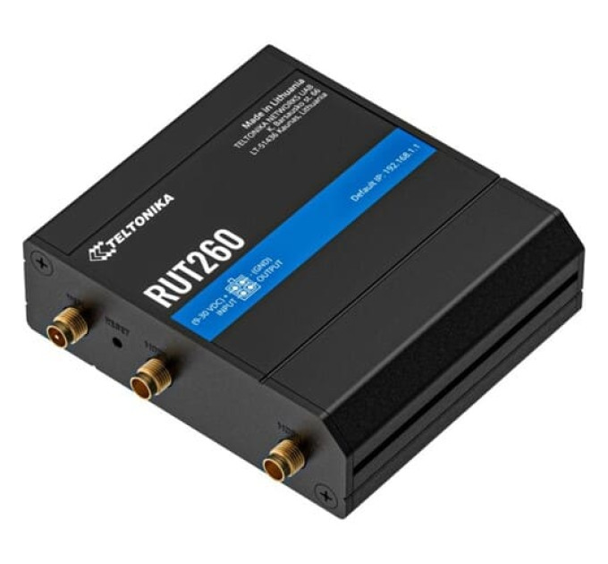 RUT260 Промышленный сотовый маршрутизатор 4G LTE, Wi-Fi Teltonika