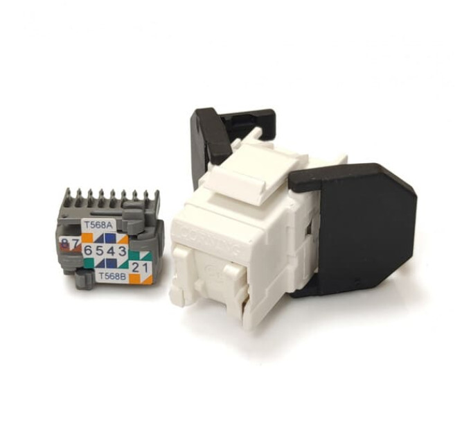 Модуль Corning E100 UTP, RJ45, cat. 5e, toolless SL білий