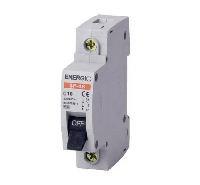 Модульний автоматичний вимикач ENERGIO SP 1P C 10А 4.5кА