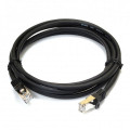 Патч-корд S/FTP, 0.5 м, cat. 6a, чорний, LW