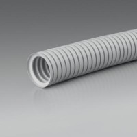 Труба ПВХ гибкая гофрированная,  д.40мм, с протяжкой, 320 N, серая KOPOS KOLIN