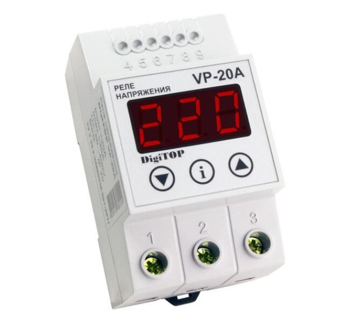 Реле напряжения DigiTOP VP-20A 20А однофазное