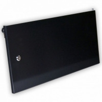 Двері суцільнометалеві 6U до шаф, чорні