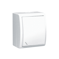 Выключатель AQUARIUS IP54 проходной белый