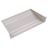 Полка перфорированная консольная Pleolan 19’’ 2U 300мм, цвет серый