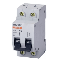 Модульний автоматичний вимикач ENERGIO SP 2P C 32А 4.5кА