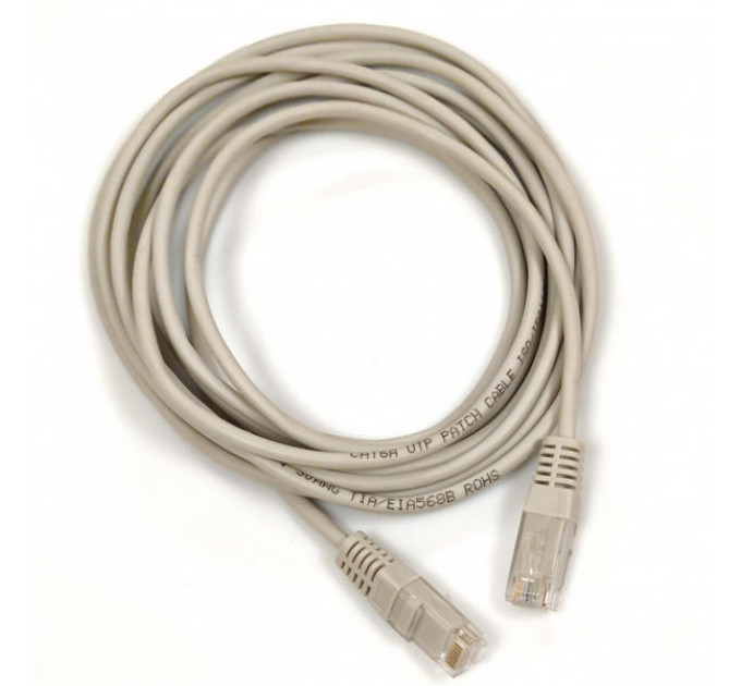Патч-корд UTP, 1 м, cat. 6a, 30AWG сірий, LW