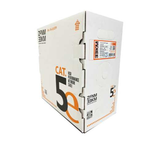 Кабель витая пара ЗЗЦМ U/UTP cat. 5e, PVC, 4х2х0,48, (бухта 305 м.)