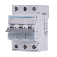 Автоматический выключатель Hager 3P 6kA C-40A 3M (MCN340) Автоматический выключатель Hager 3P 6kA C-40A 3M (MCN340)