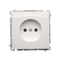 Розетка электрическая, без заземления BASIC, Shuko, без рамки, цвет белый, KONTAKT-SIMON Розетка электрическая, без заземления BASIC, Shuko, без рамки, цвет белый, KONTAKT-SIMON