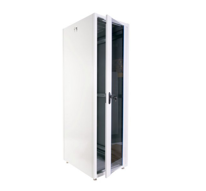 Шкаф телекоммуникационный напольный ЭКОНОМ 42U (600x1000) дверь стекло, сзади дверь металл